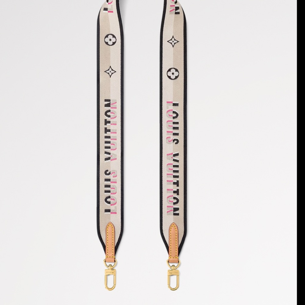 Louis Vuitton Beige and Pink Monogram Strap